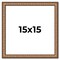 Square Slim Profile Gold Picture Frame - UV Acrylic, Foam Board Backing, Hanging Hardware